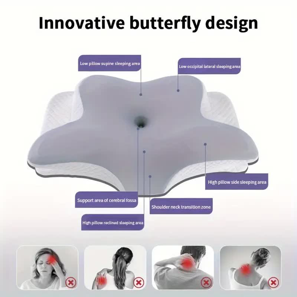 Bantal busa memori berbentuk k - Memory Foam Orthopedic Pillow Neck Pain ulasan dan harga