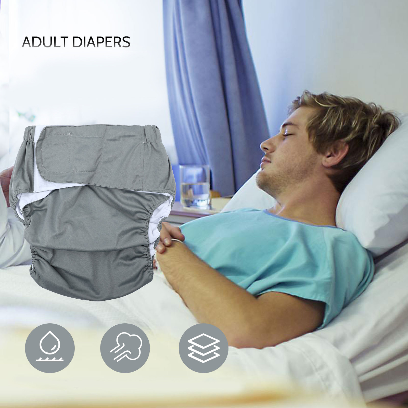 1Pcs Popok Kain Tahan Air yang - Waterproof Mattress Protector Breathable ulasan dan harga